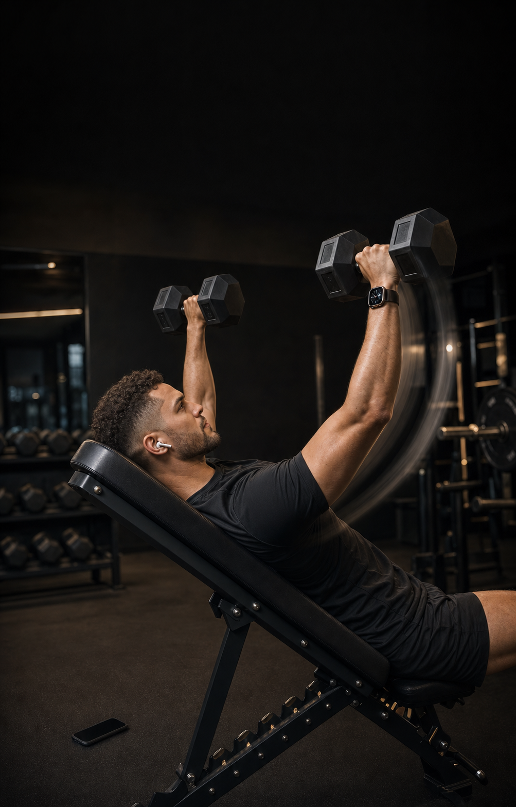 Athlete lifting while Xera detects reps and guides rest